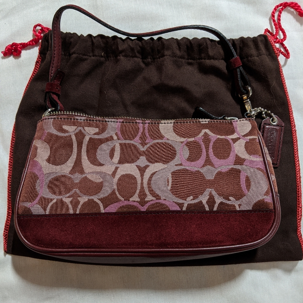Coach Pink Optic Logo Purse